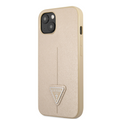 Guess Saffiano Triangle Apple iPhone 13 mini Case - Beige